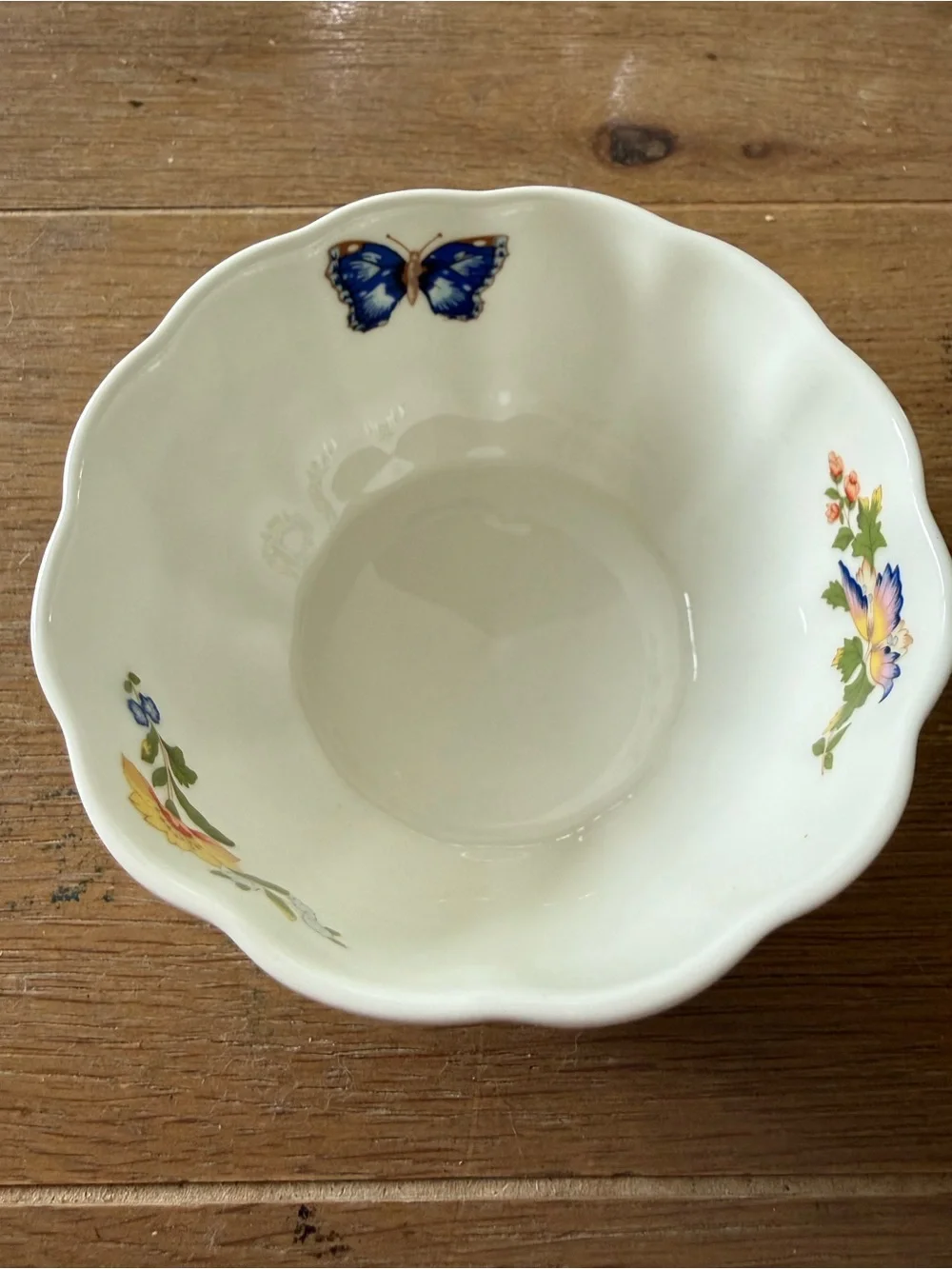 Aynsley cottage garden scalloped Floral Jewelry Trinket Bowl